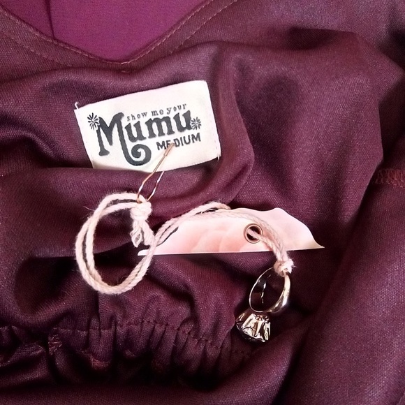 Show Me Your Mumu | ‘Kendall’ Merlot Chiffon Sheer Drapey Formal Maxi Dress - Picture 6 of 8